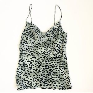 Zara Sage Green Silky Cowl Neck Top